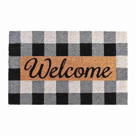 Calloway Mills Entrance Mat, Coir, Black, Grey 106142436